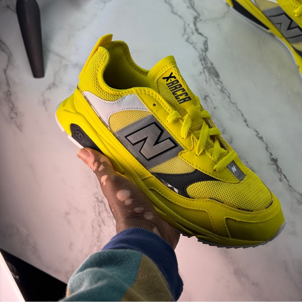 Yellow and Gray Sneakers